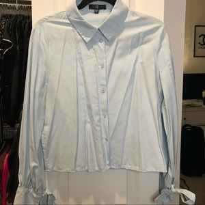 Missguided, light blue, collar shirt.